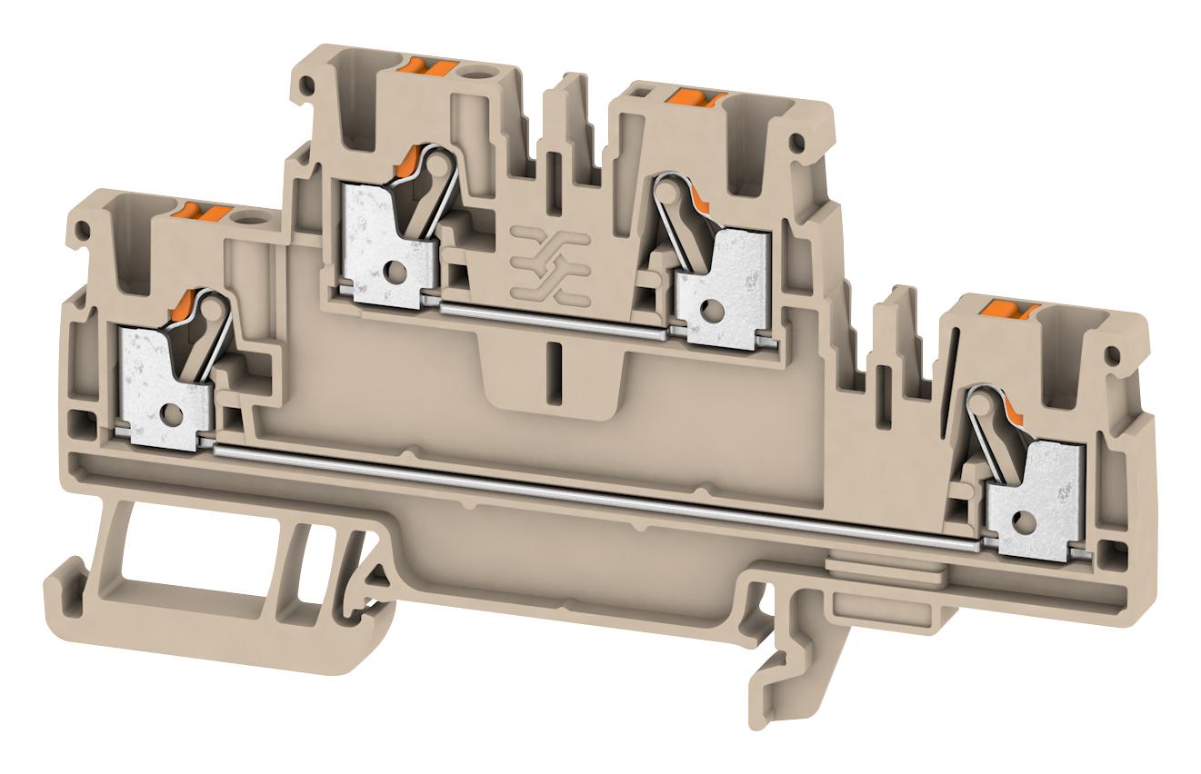 Weidmuller 1547610000 Terminal Block, Din Rail, 4Pos, 12Awg