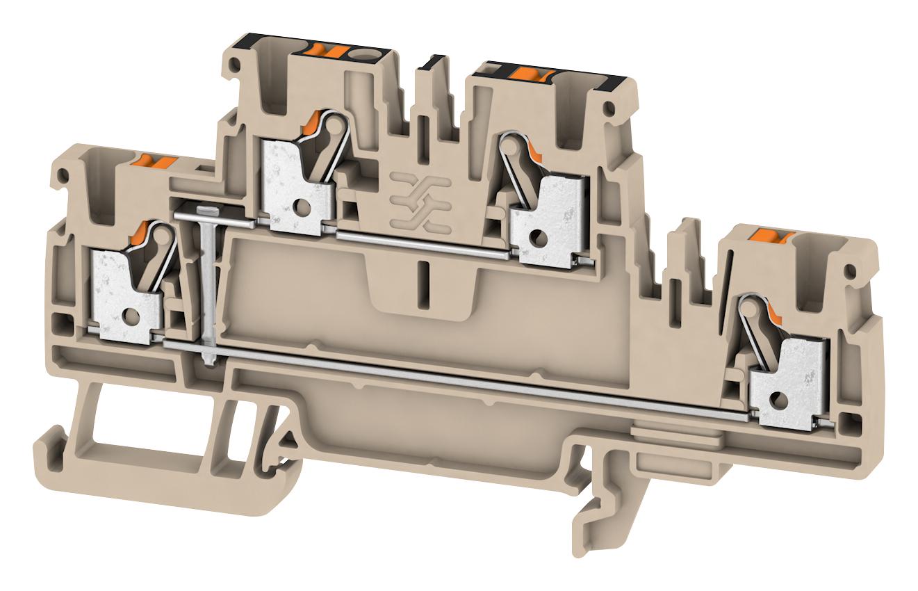 Weidmuller 1547650000 Terminal Block, Din Rail, 4Pos, 12Awg