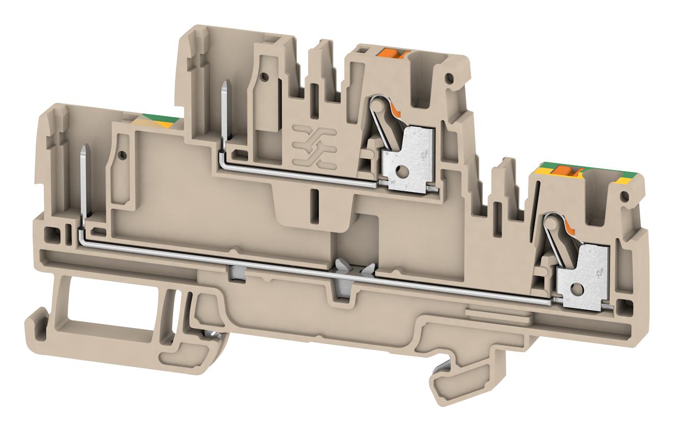 Weidmuller 1548130000 Terminal Block, Din Rail, 4Pos, 12Awg