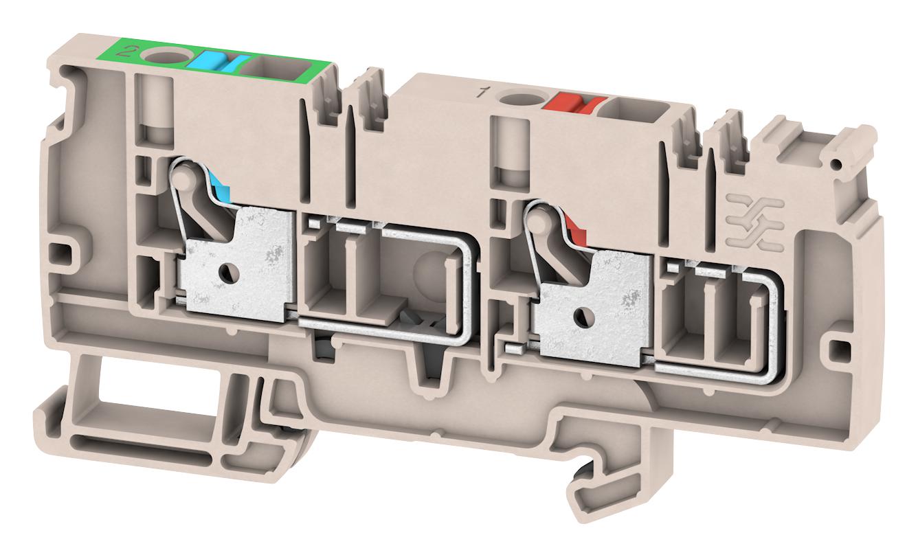 Weidmuller 1988270000 Terminal Block, Din Rail, 2Pos, 8Awg