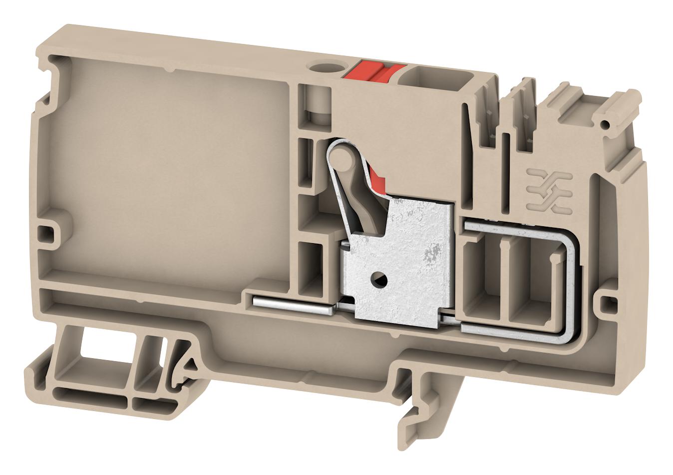 Weidmuller 1988190000 Terminal Block, Din Rail, 2Pos, 6Awg