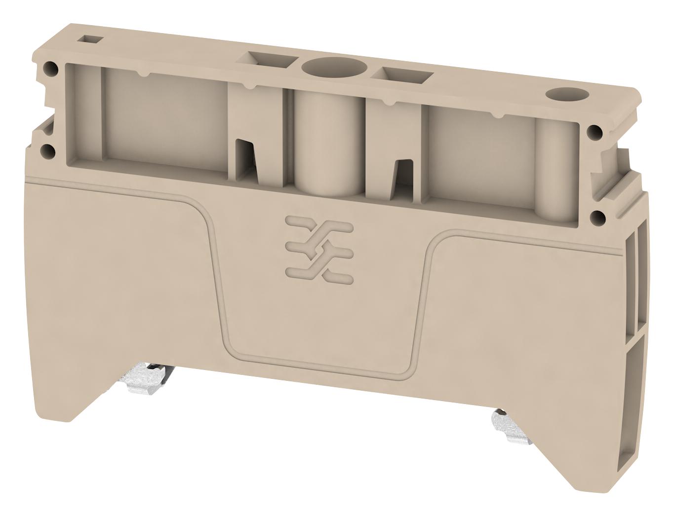 Weidmuller 1991920000 End Bracket, Terminal Block, Beige