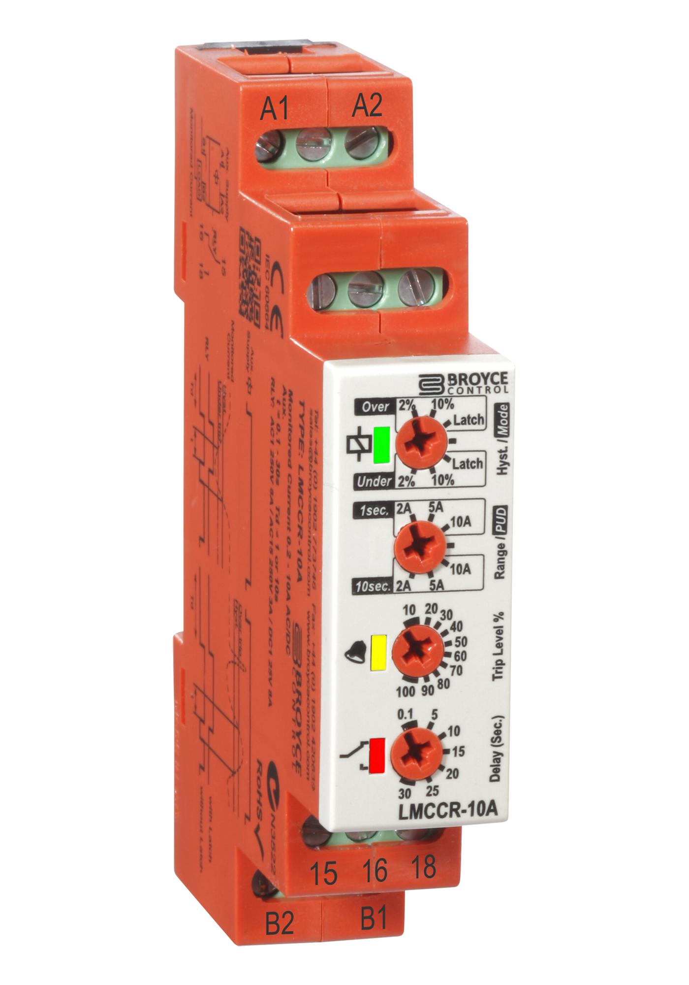 Broyce Control Lmccr-10A Relay, Current Sense, Spdt, 8A, 250Vac