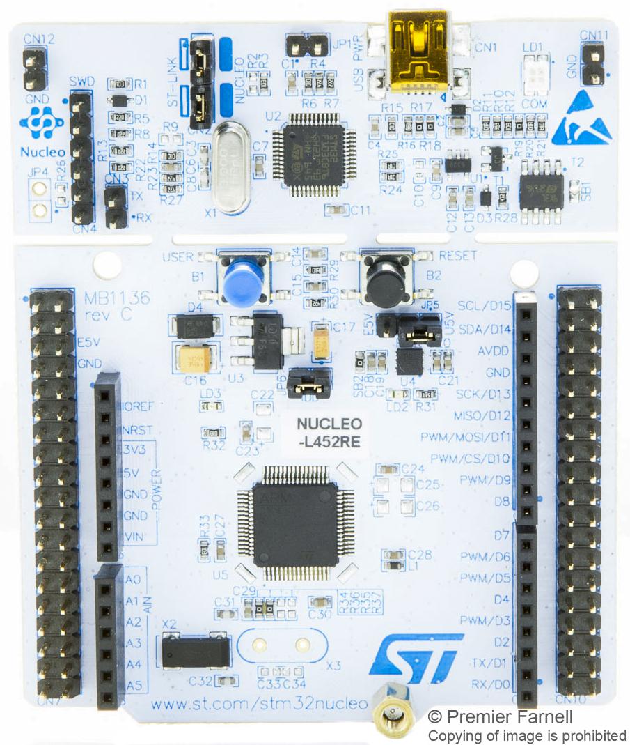 Stmicroelectronics Nucleo-L452Re Dev Board, Cortex-M4 Mcu