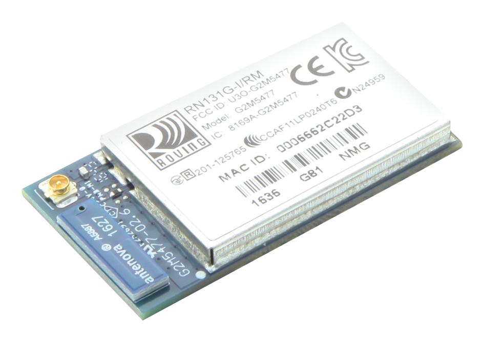 Microchip Rn131G-I/rm481 Wifi Module, 2.4Ghz, Uart