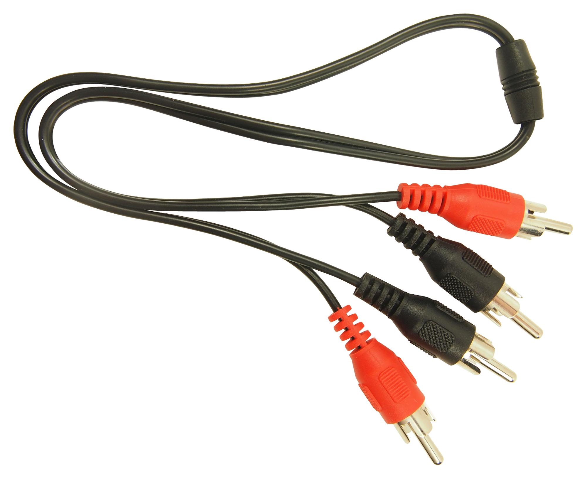 Cliff Electronic Components Fcr683669 Audio Cable, Phono Rca Plug, 525Mm, Blk