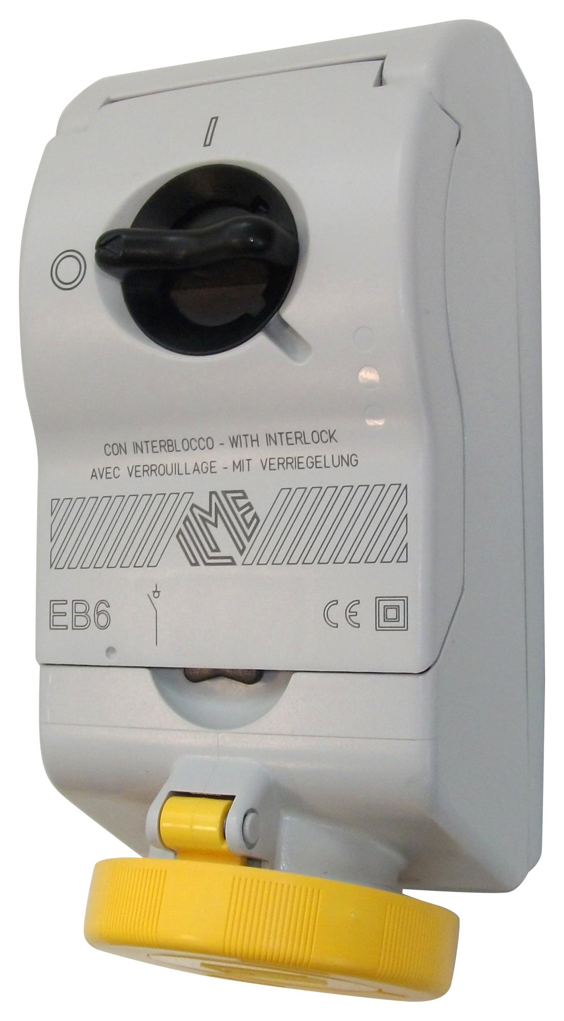 Ilme Ki1643Eb6 Switched Socket, 2P, 16A, 110V, Yel