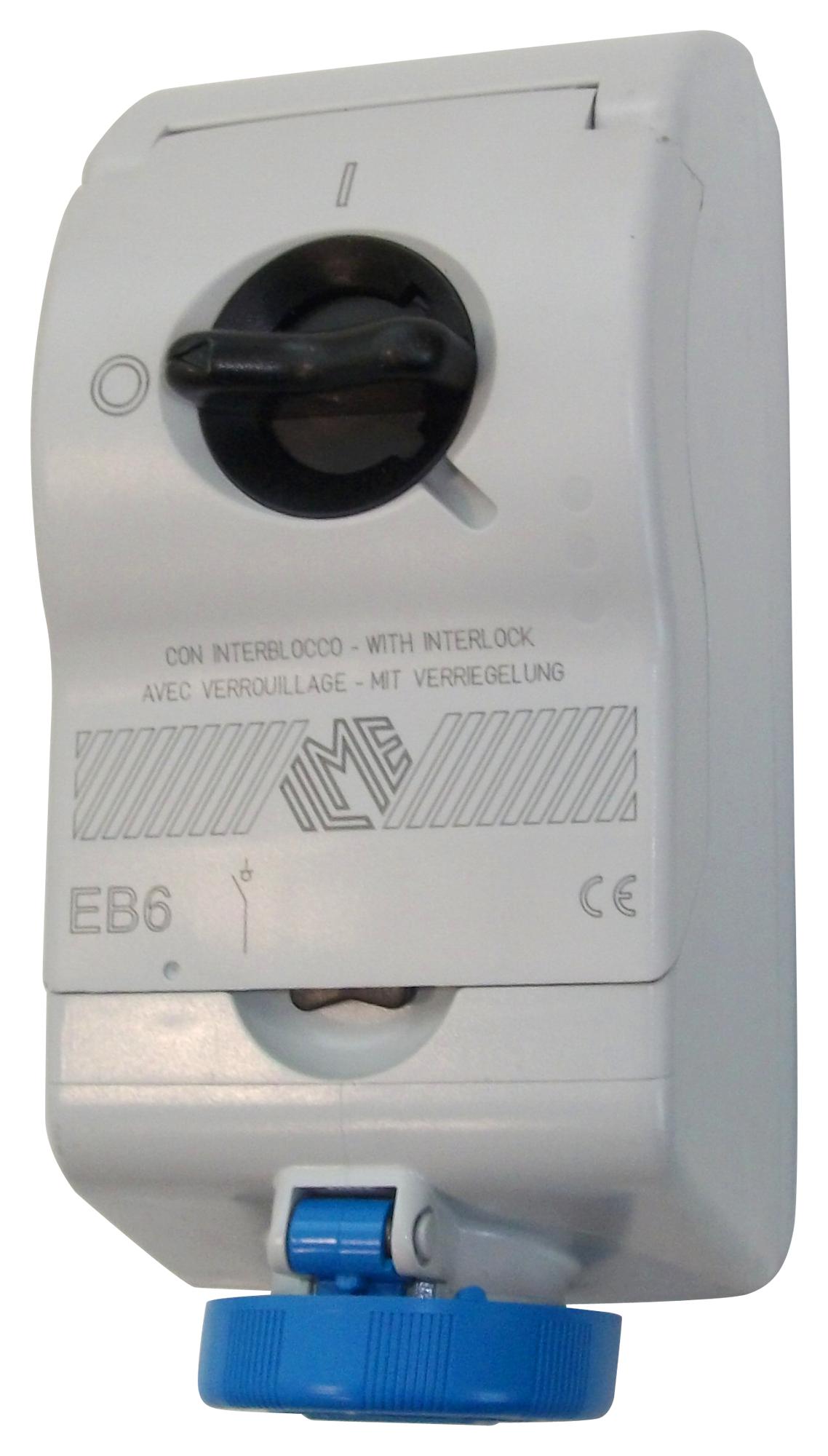 Ilme Ki1663Eb6 Switched Socket, 2P, 16A, 230V, Blu