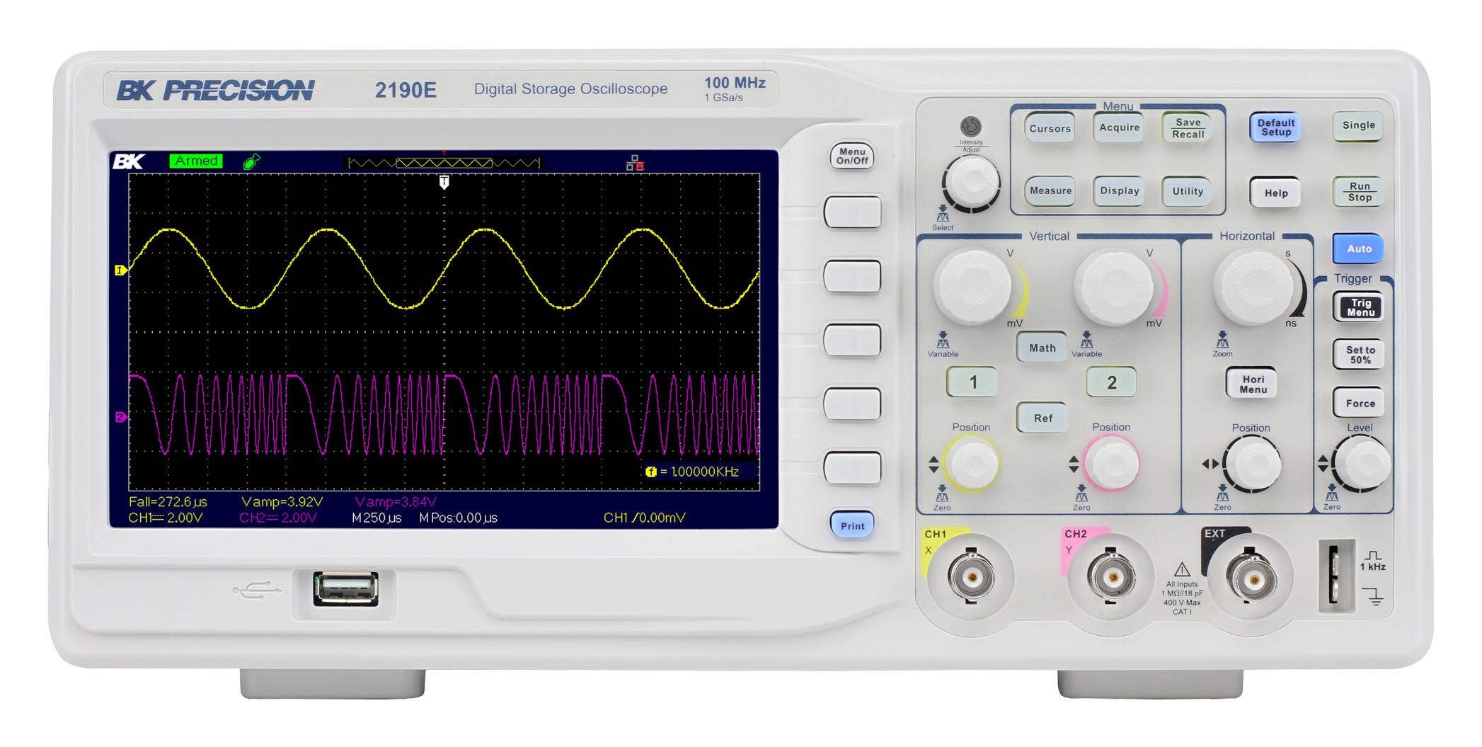 B&k Precision Bk2190E Digital Storage Osc, 100Mhz, 2-Ch, 1Year