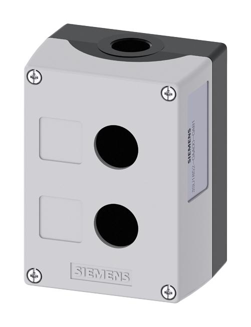 Siemens 3Su1852-0Aa00-0Ab1 Enclosure, 2 Command Point, Metal, Gry