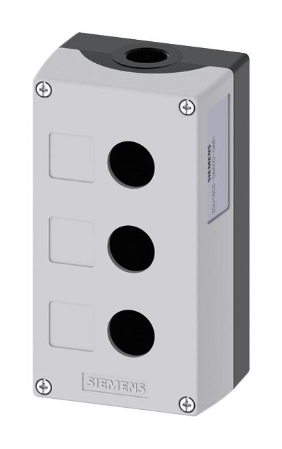 Siemens 3Su1853-0Aa00-0Ab1 Enclosure, 3 Command Point, Metal, Gry