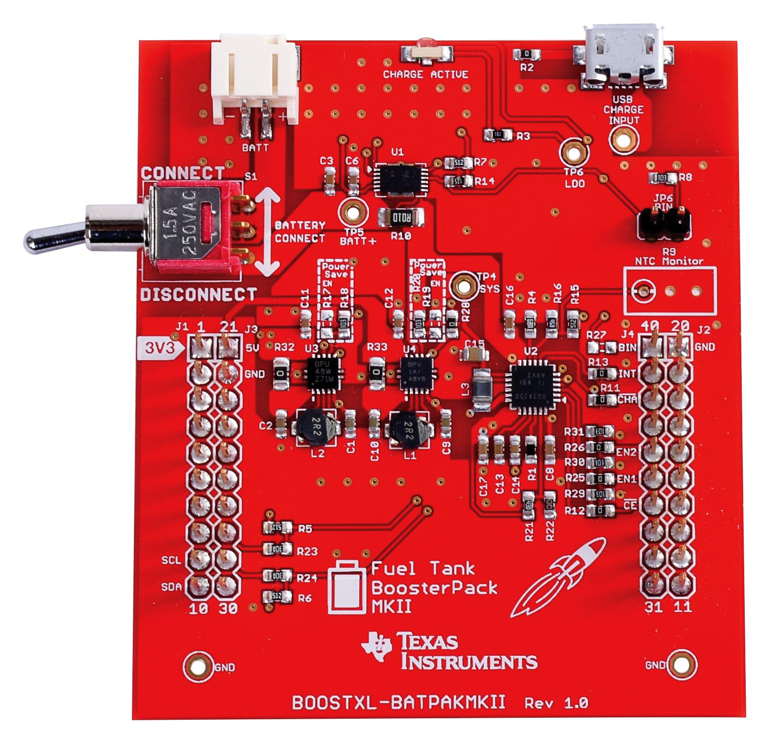 Texas Instruments Boostxl-Batpakmkii . Battery Boosterpack Plug In Module