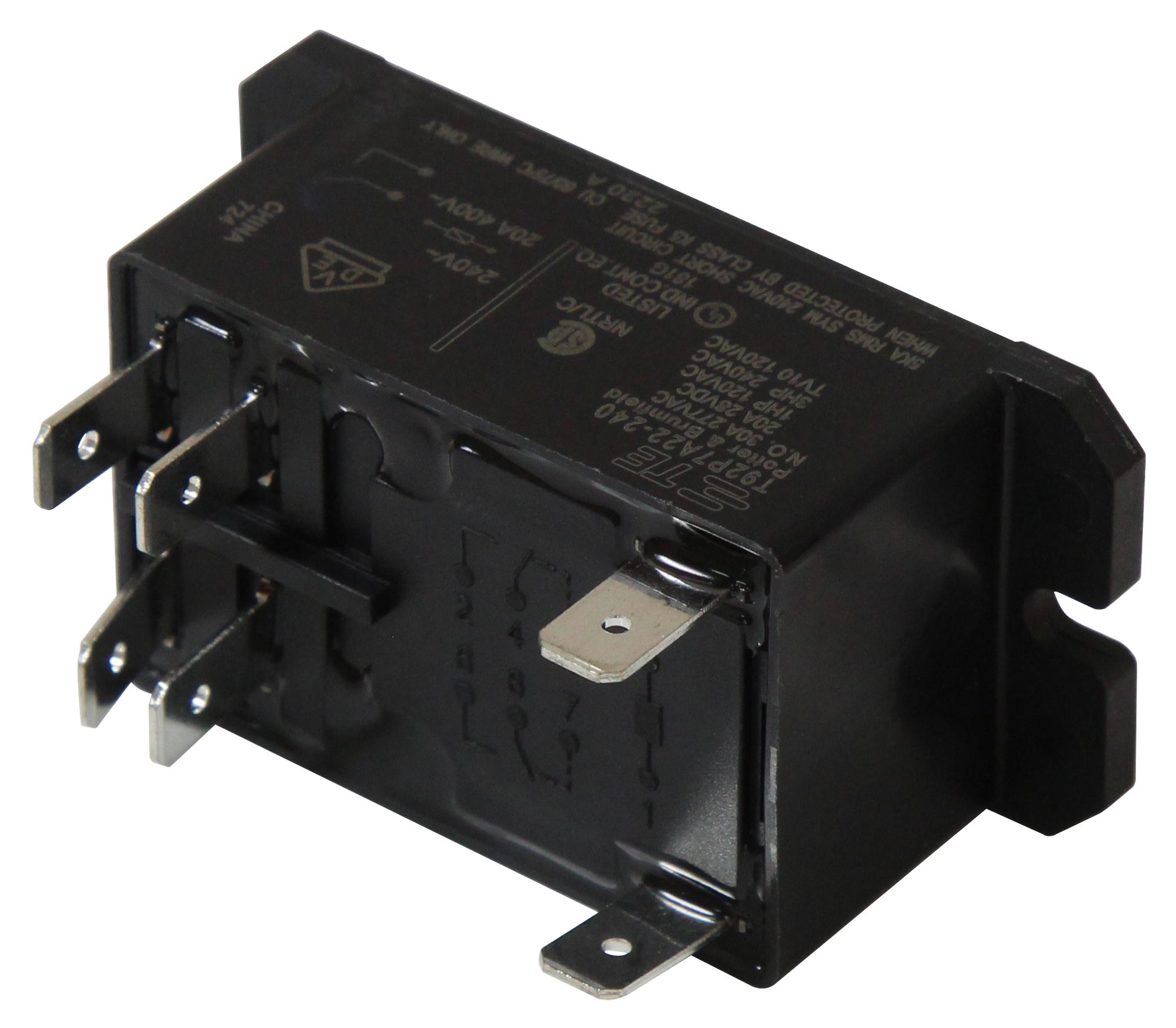 Potter&brumfield - Te Connectivity T92P7A22-240 Relay, Dpst-No, 277Vac, 28Vdc, 30A