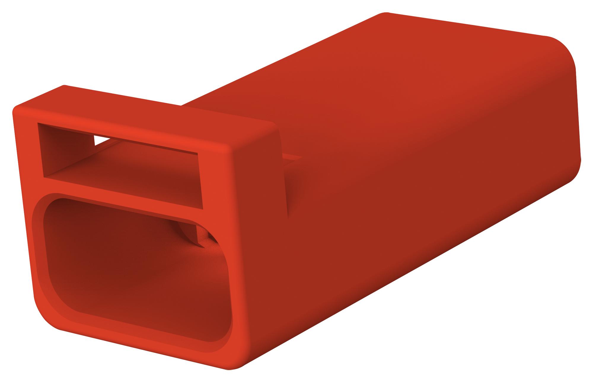 Te Connectivity 3-2834075-2 Receptacle Housing, 2Pos, Pbt, Red