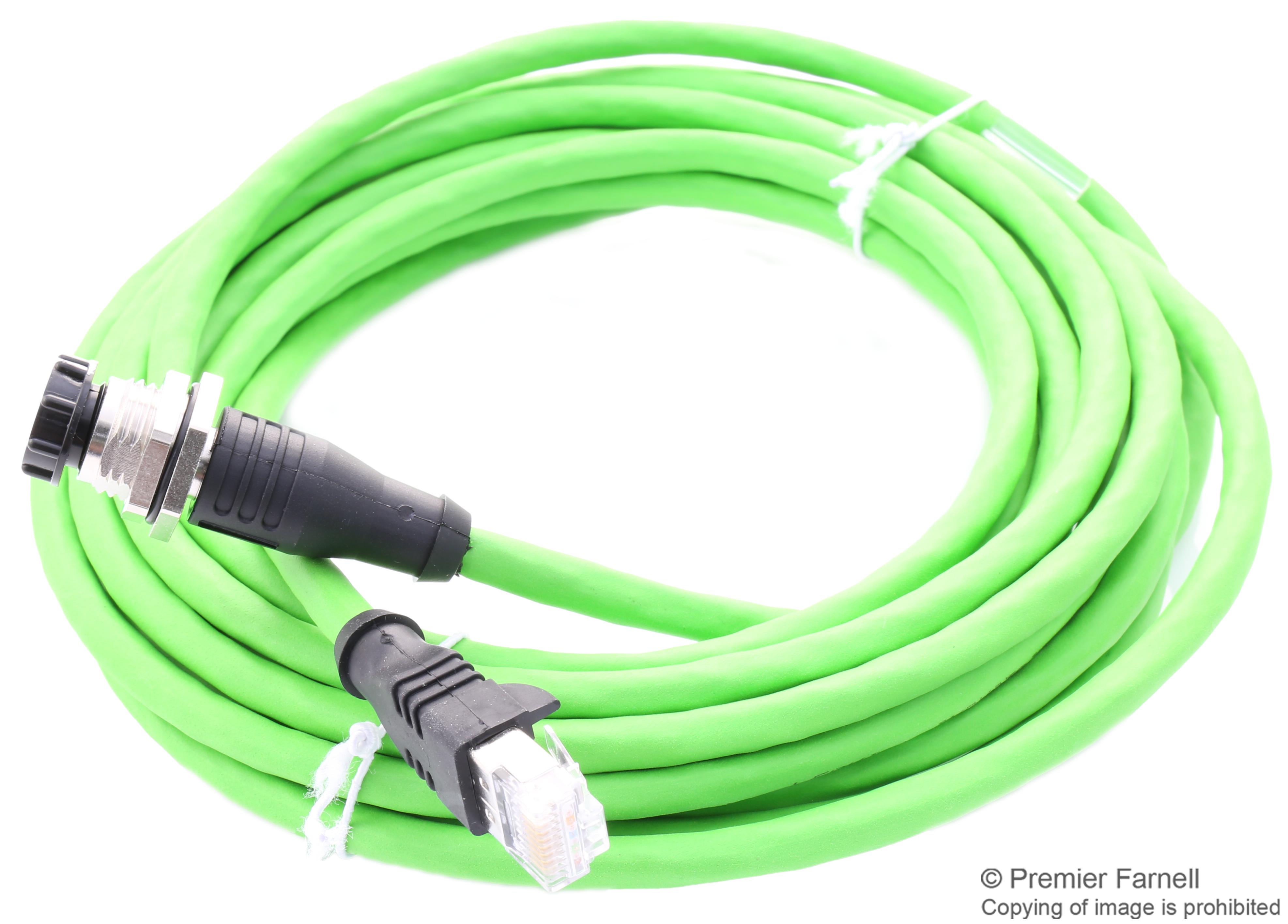 Metz Connect 142M4D25020 Sensor Cord, 4P M12 Rcpt-Rj45 Plug, 2M