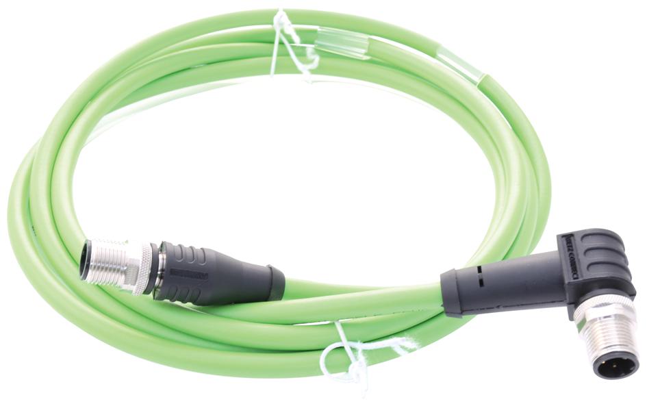 Metz Connect 142M2X19010 Sensor Cord, 8P M12 Plug-Plug, 1M