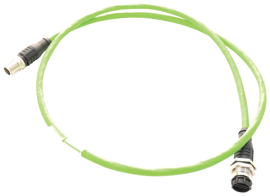 Metz Connect 142M2X12020 Sensor Cord, 8P M12 Plug-Rcpt, 2M