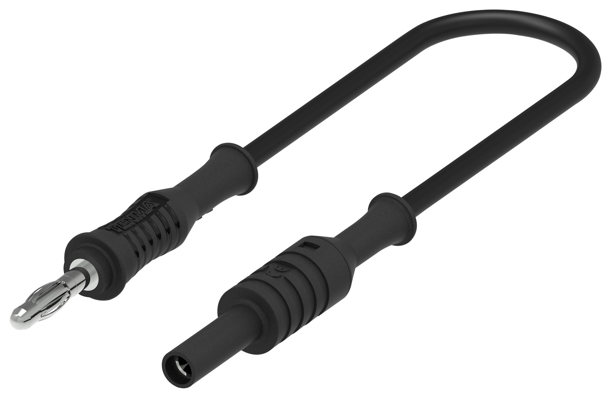 Multicomp Pro 76-100 4Mm Banana Plug-Jack, Black, 500Mm