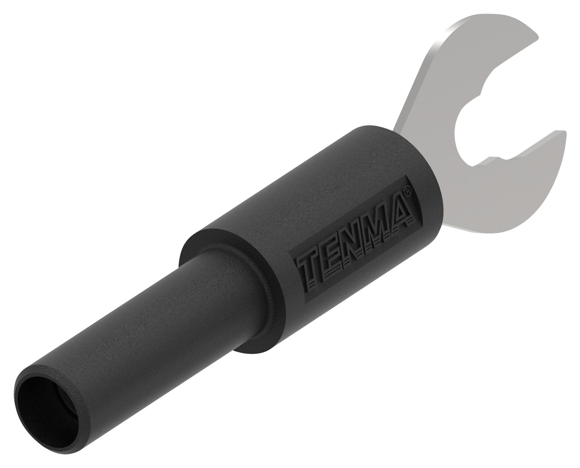 Multicomp Pro 76-078 Adapter, Banana Jack - Spade Lug, Blk