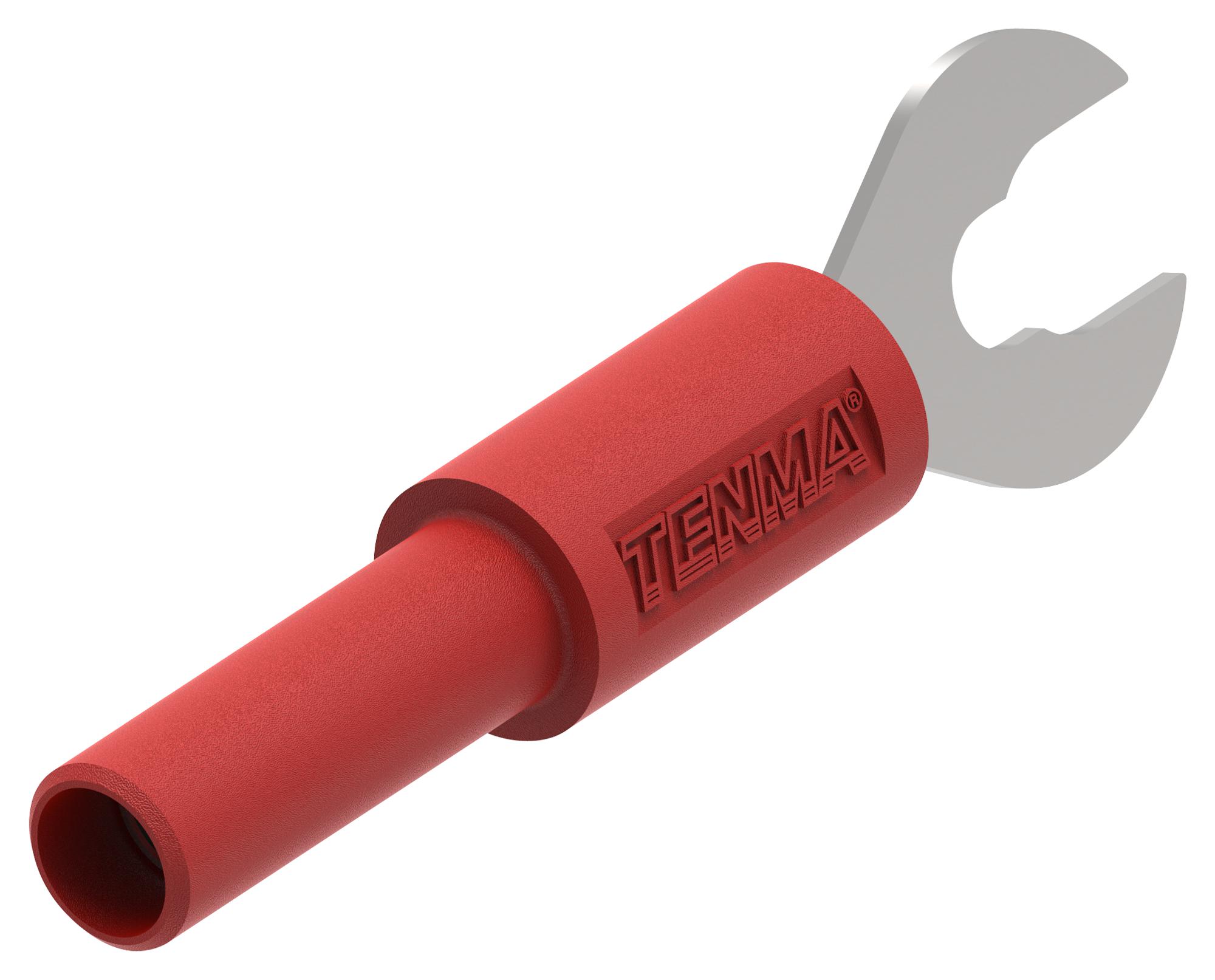 Multicomp Pro 76-079 Adapter, Banana Jack - Spade Lug, Red