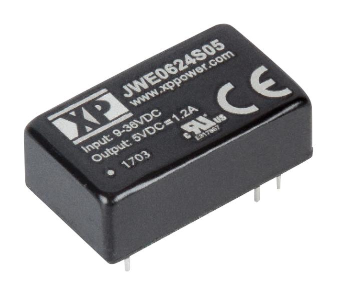 Xp Power Jwe0624S05 Dc-Dc Converter, 2 O/p, 20W