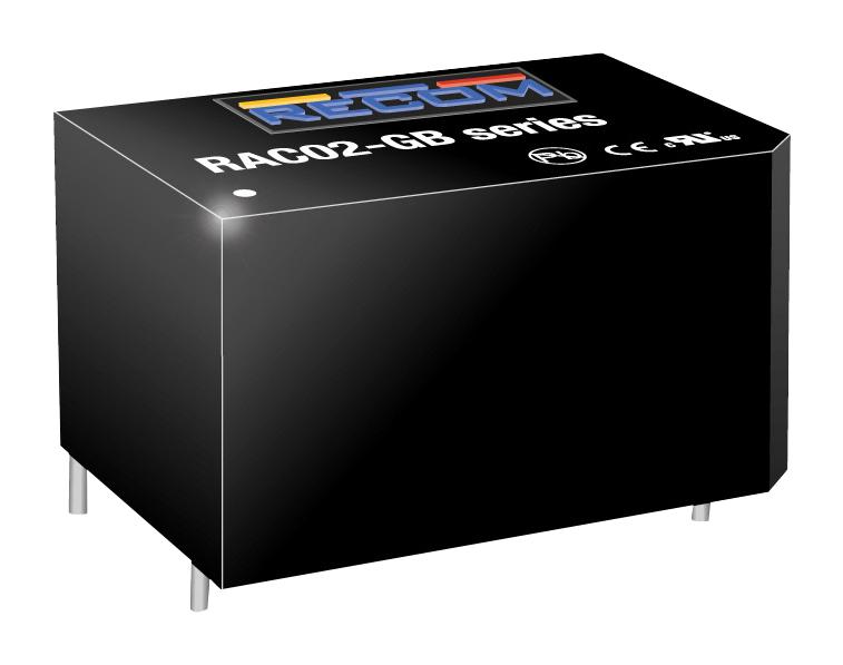 Recom Power Rac02-3.3Sgb Power Supply, Ac-Dc, 3.3V, 0.5A