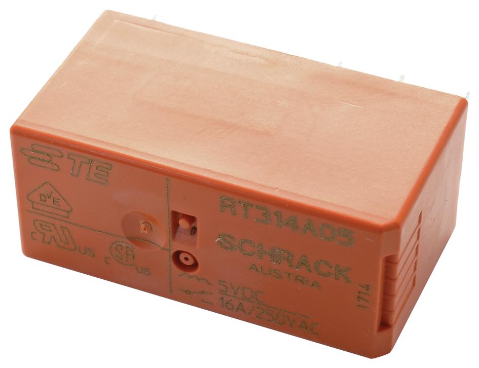 Schrack - Te Connectivity 4-1393243-3 Power Relay, Dpdt, 8A, 250Vac, Th