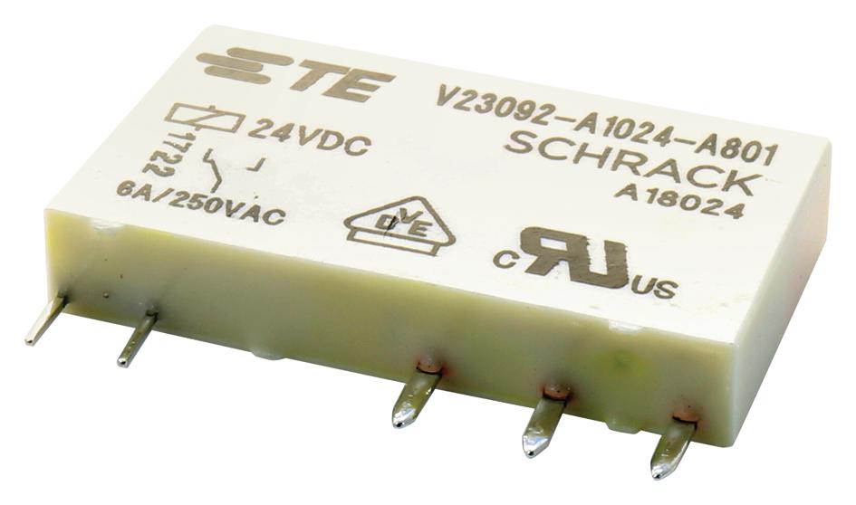 Schrack - Te Connectivity V23092A1024A202 Power Relay, Spst-No, 6A, 250Vac, Th