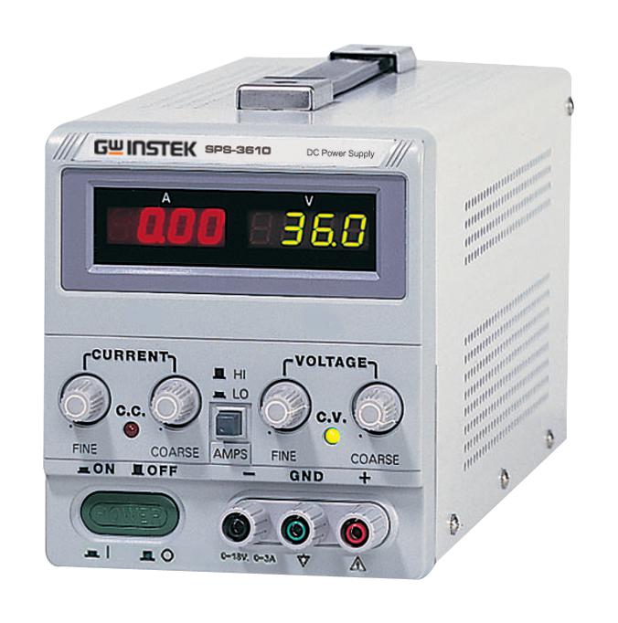 Gw Instek Sps-3610 Power Supply, 1 O/p, 10A, 36V, Adj