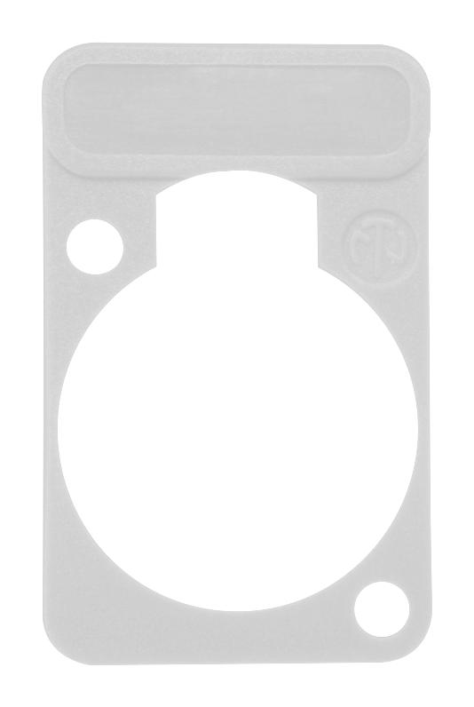 Neutrik Dss-White Lettering Plate, D Shape, White