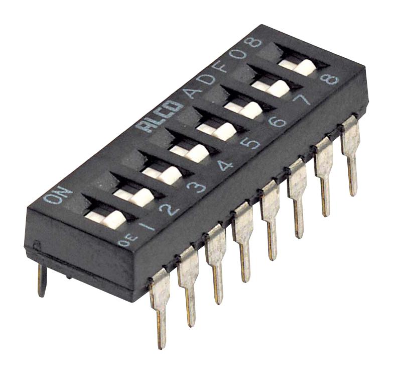 Alcoswitch - Te Connectivity Adf06Sttr04 Dip Switch, 6Pos, Spst, Slide, Smd