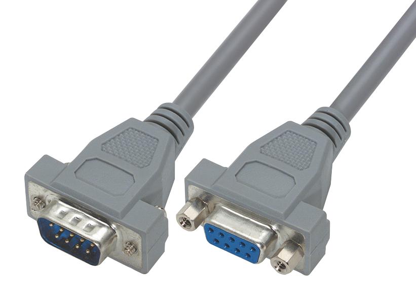 L-Com Csm9Mf-2.5 D Sub Cable, 9Pos, Plug-Rcpt, 0.76M