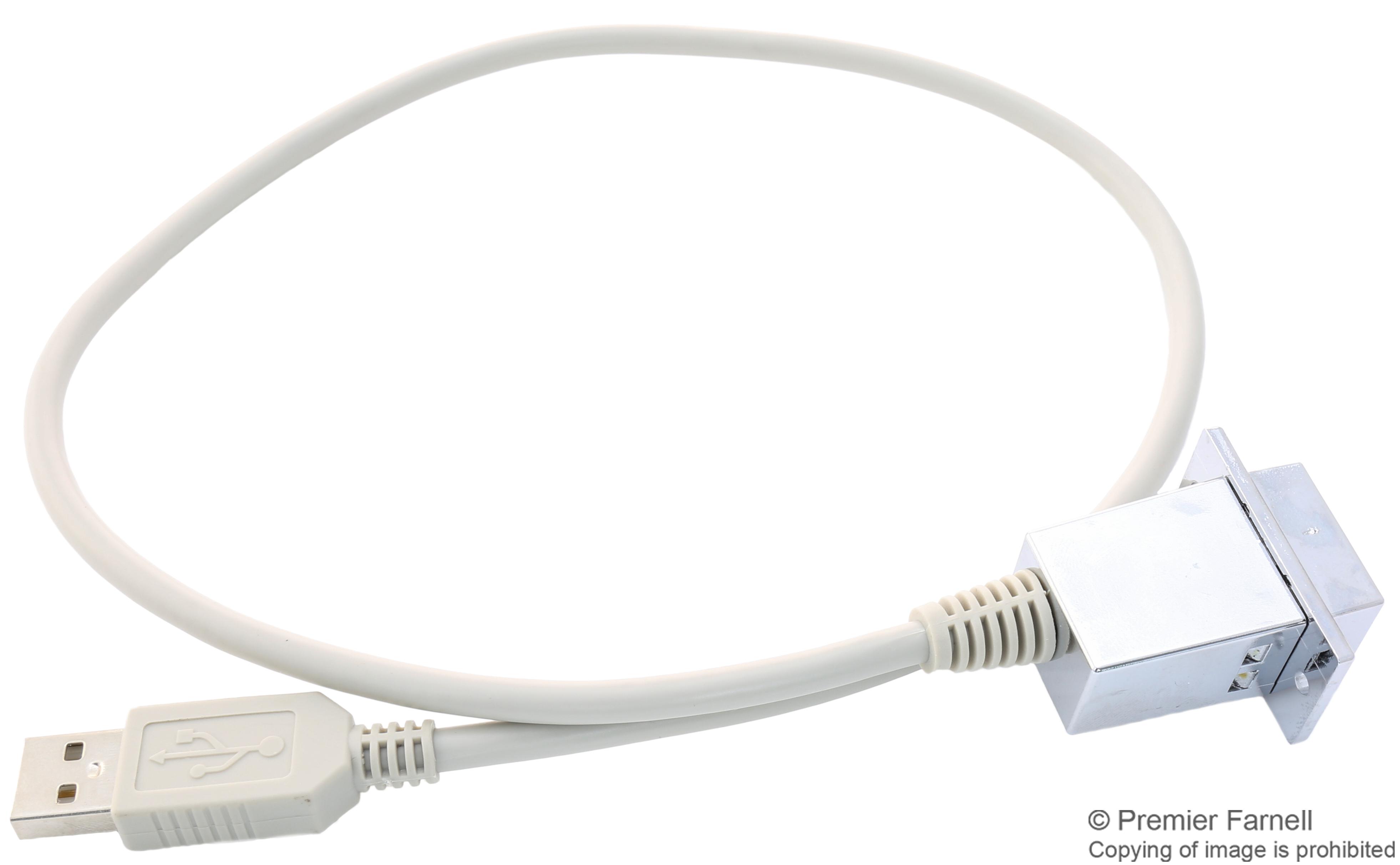 L-Com Ecf504-24Aas Usb Cable, 2.0 A Rcpt-Plug, 610Mm, Grey