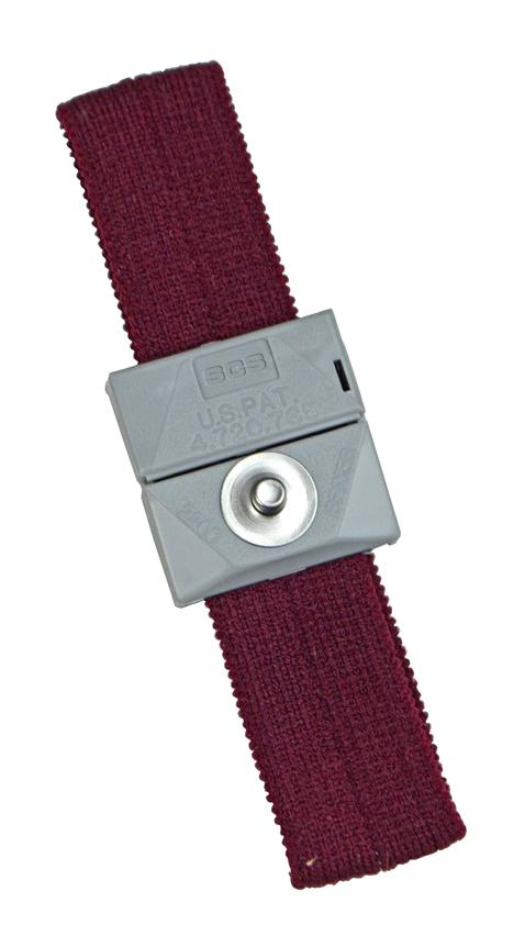 Scs 2204 Adjustable Wristband, Burgundy, Snap