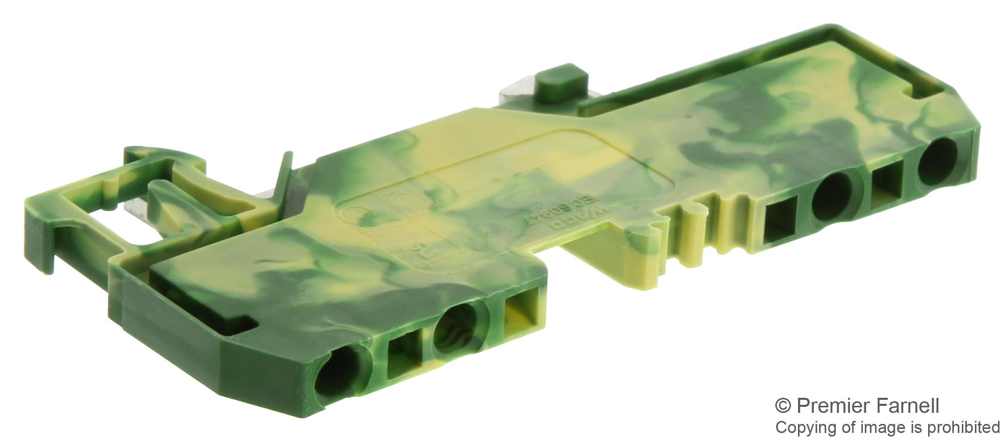 Wago 280-677 Terminal Block, Din Rail, 4Pos, 12Awg