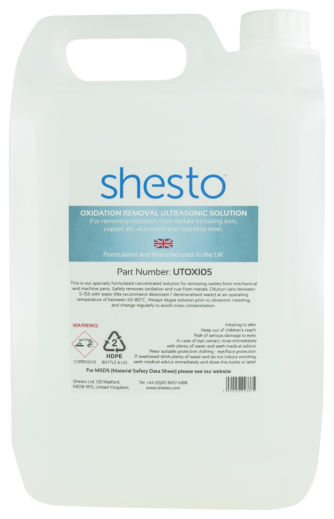 Shesto Utoxi05 Cleaner, Oxidation Remover, Can, 5L