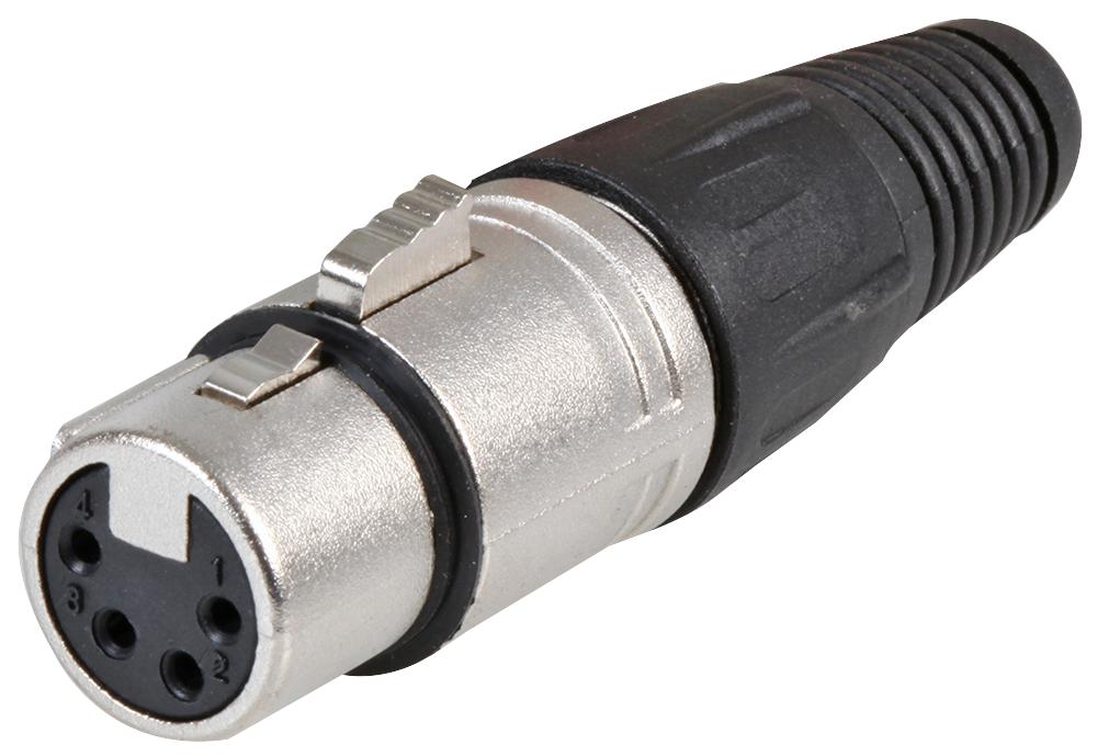 Cliff Electronic Components Fc6150 Connector, Xlr Audio, Plug, 4Pos, Cable