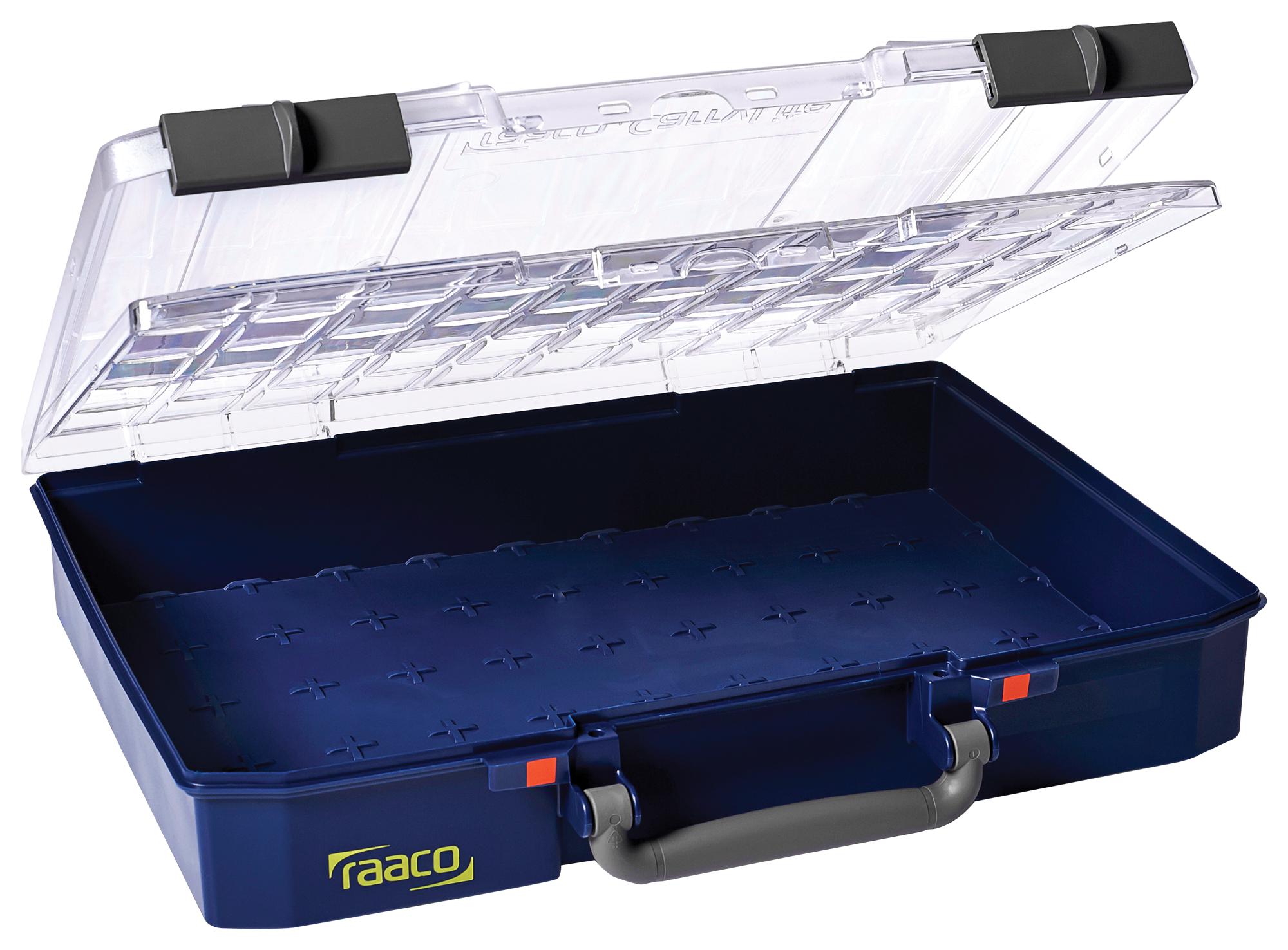 Raaco 142359 Carrylite W/dbl Lid, 330X82X413Mm, Blu