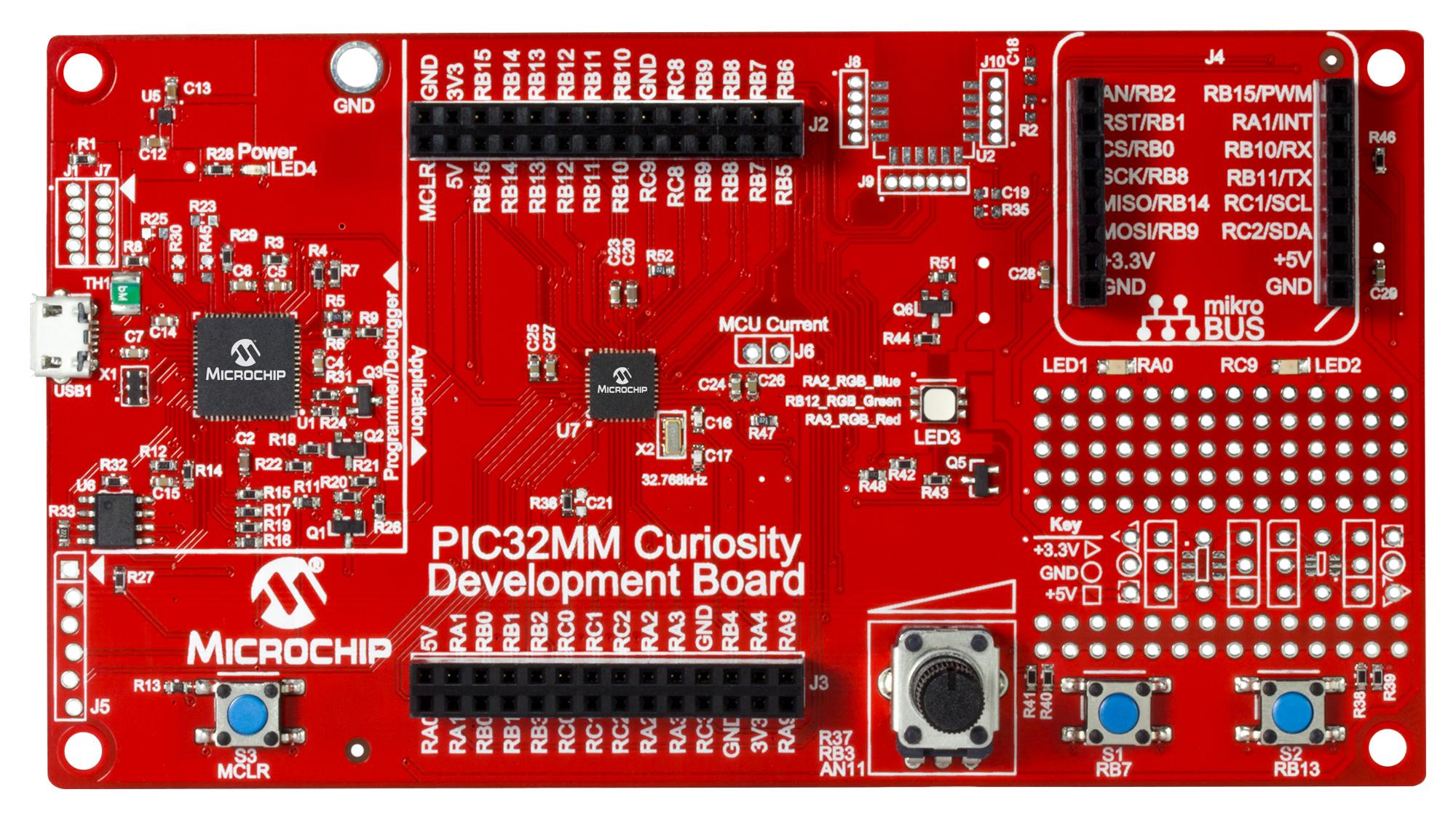 Microchip Dm320101 Curiosity Dev Board, 32Bit, Pic32 Mcu