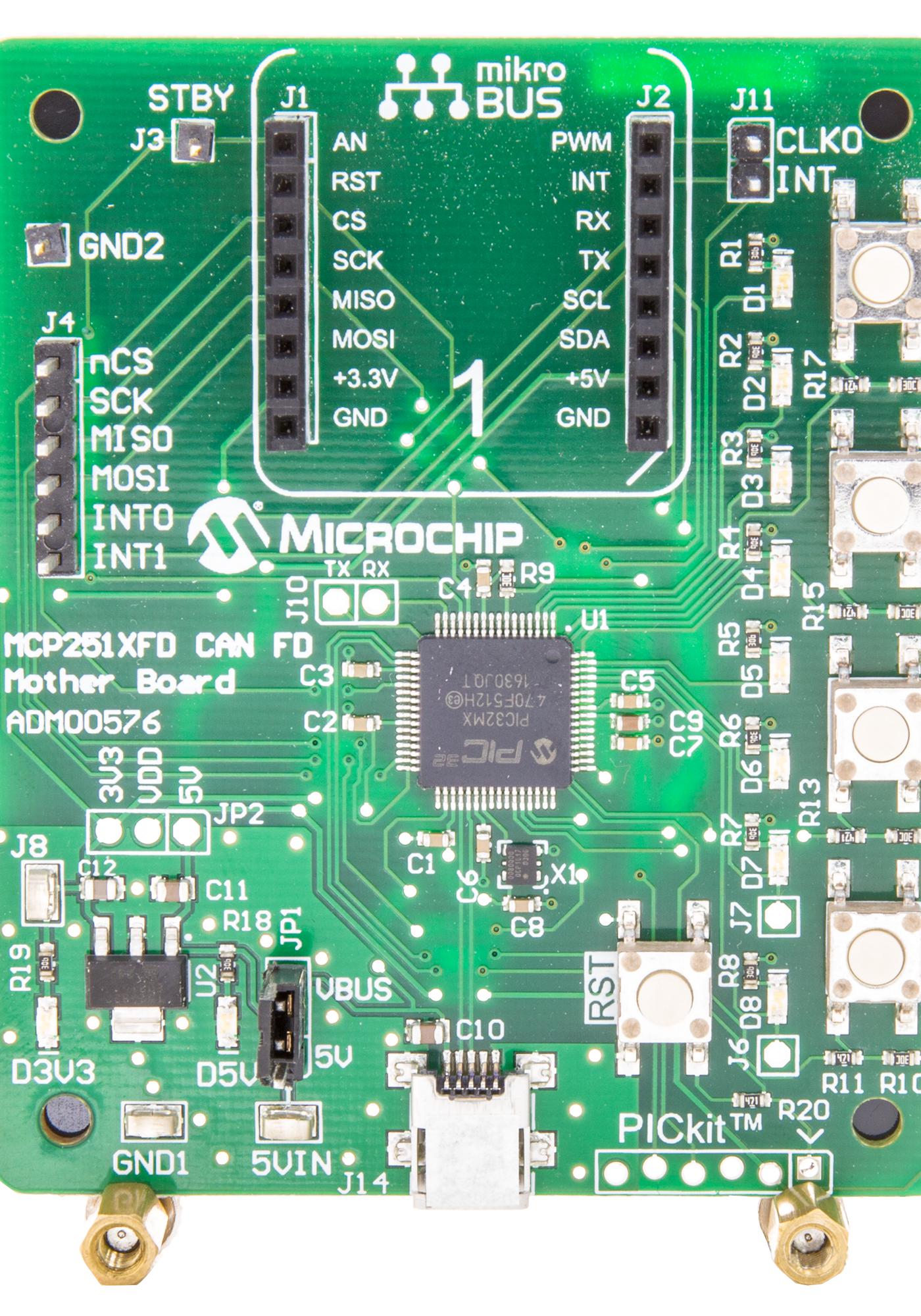 Microchip Adm00576 Can Fd Mother Board, Interface