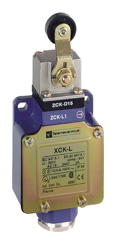 Telemecanique Sensors Xckl115 Limit Sw, Spst-No/nc, Lever, 3A, 240V