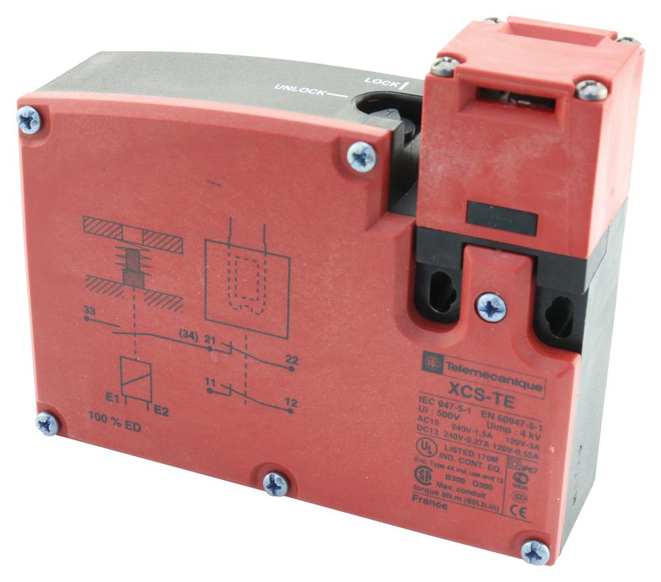 Telemecanique Sensors Xcste7511 Safety Interlock Sw, Dpst-Nc, 3A, 120V