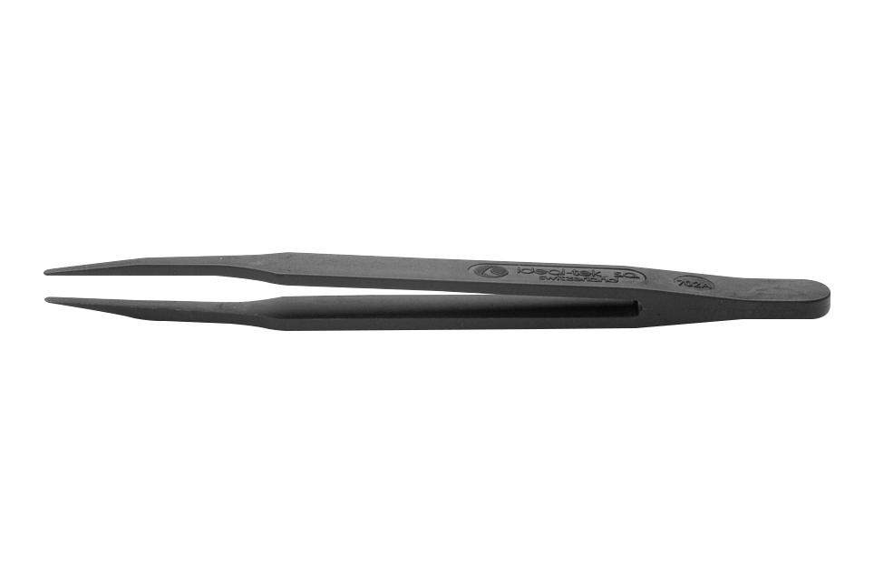 Ideal-Tek 702A.cf Esd Tweezer, Bent/round, 115Mm