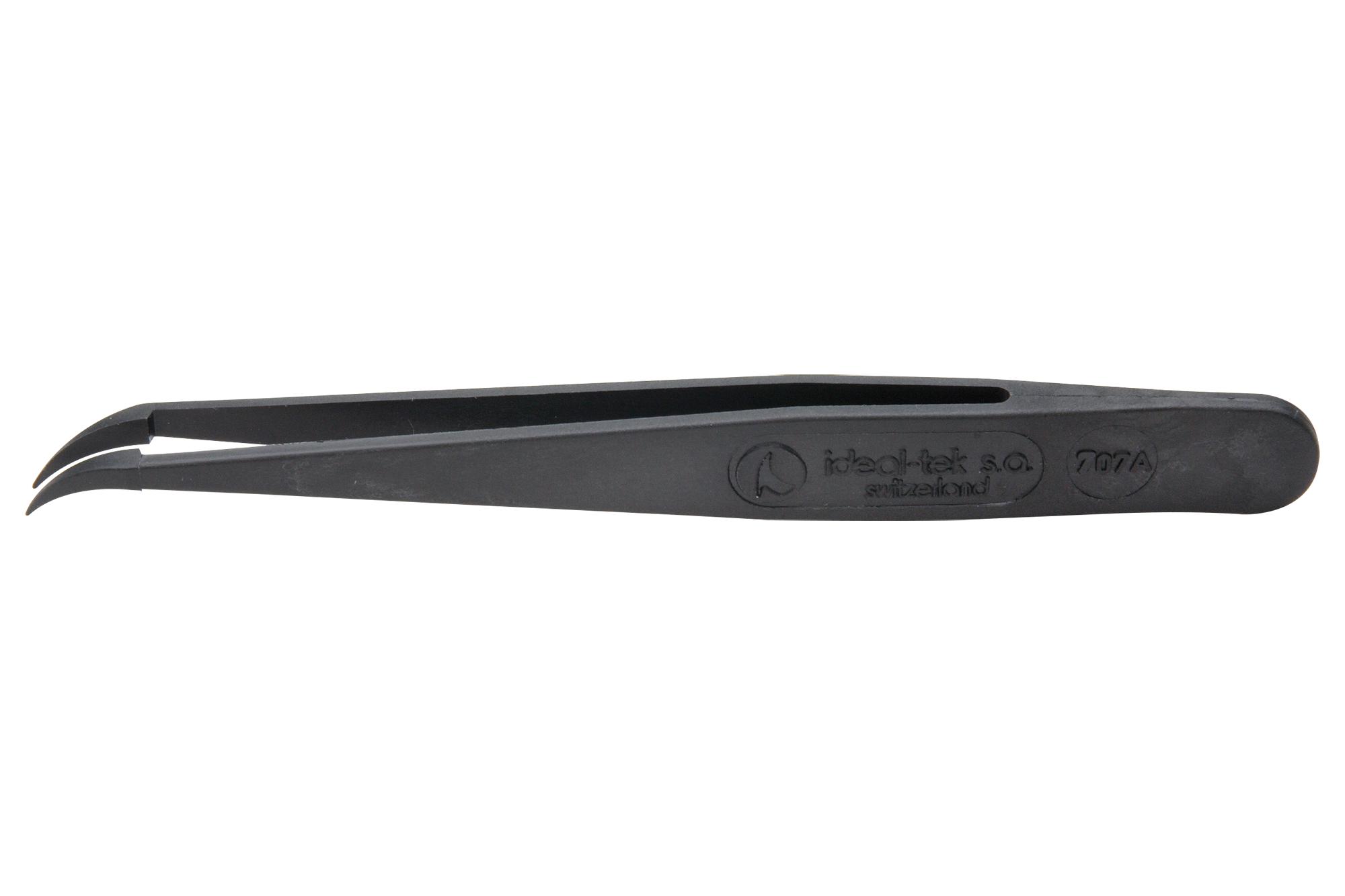 Ideal-Tek 707A.cf Tweezer, Curve/pointed, 115Mm