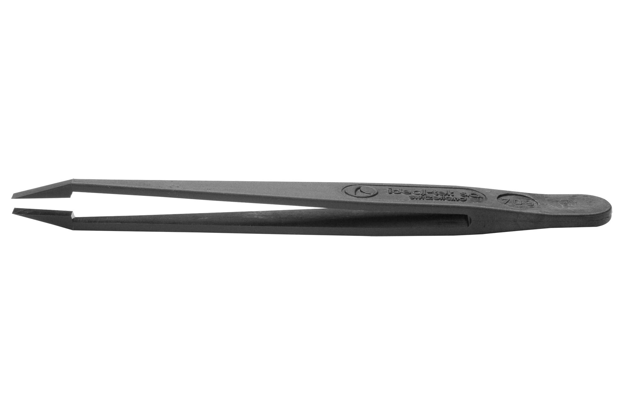 Ideal-Tek 709.cf Tweezer, Bent/flat, 115Mm