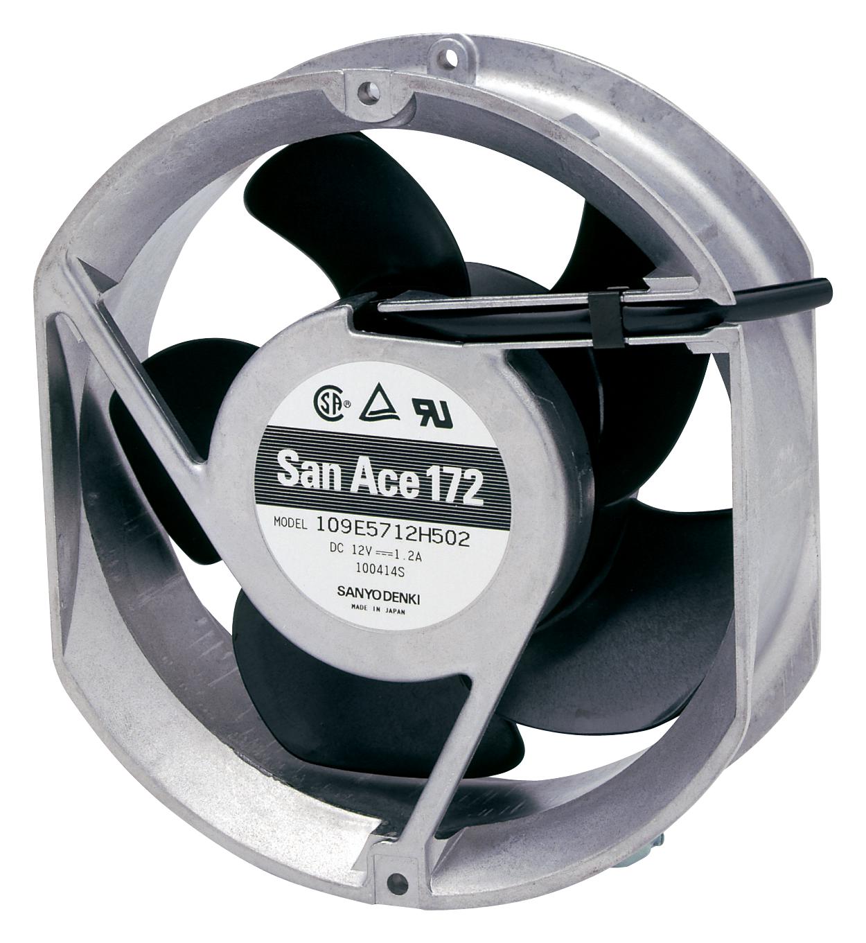 Sanyo Denki 109L5748H501 Axial Fan, 172Mm, 48Vdc, 226Cfm, 52Dba