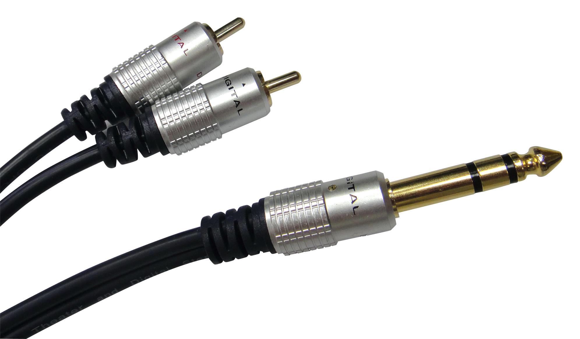 Multicomp Pro Ps000048 Adapter, Stereo 6.35Mm Plug-2Xrca Plug