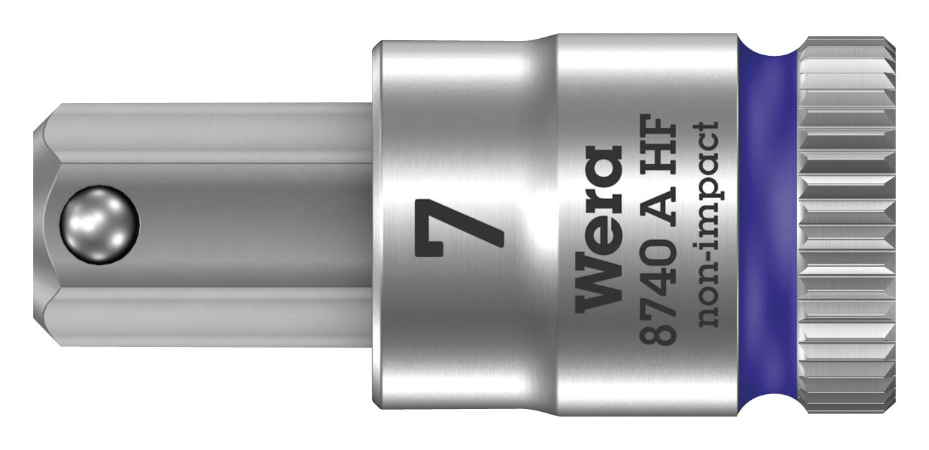 Wera 8740 7 X 28Mm Bit Socket, Hex, Size 7Mm, 28Mm