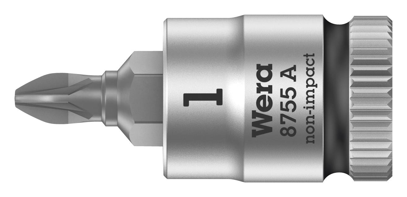 Wera 8755 1 X 28Mm Bit Socket, Pozidriv, Pz1, 28Mm