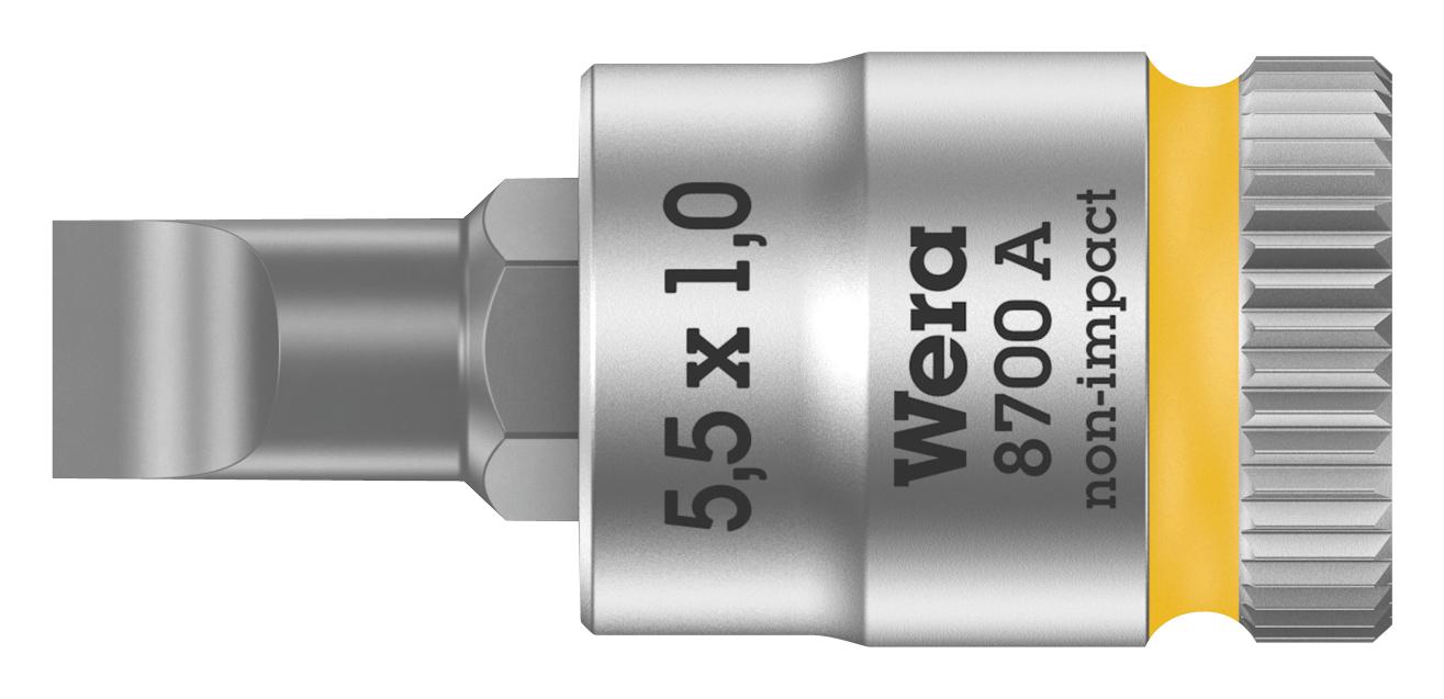 Wera 8700 1 X 5.5Mm Bit Socket, Slotted, 1X5.5Mm, 28Mm